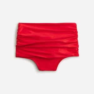J.CREW Ruched high-rise full-coverage bikini bottom size Xs
